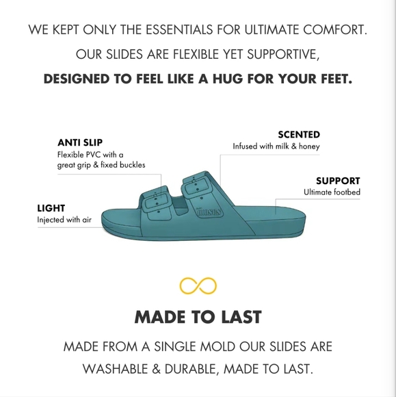 Brand New Freedom Moses-Moses Two Band Slides size 8/9 - Picture 5 of 9